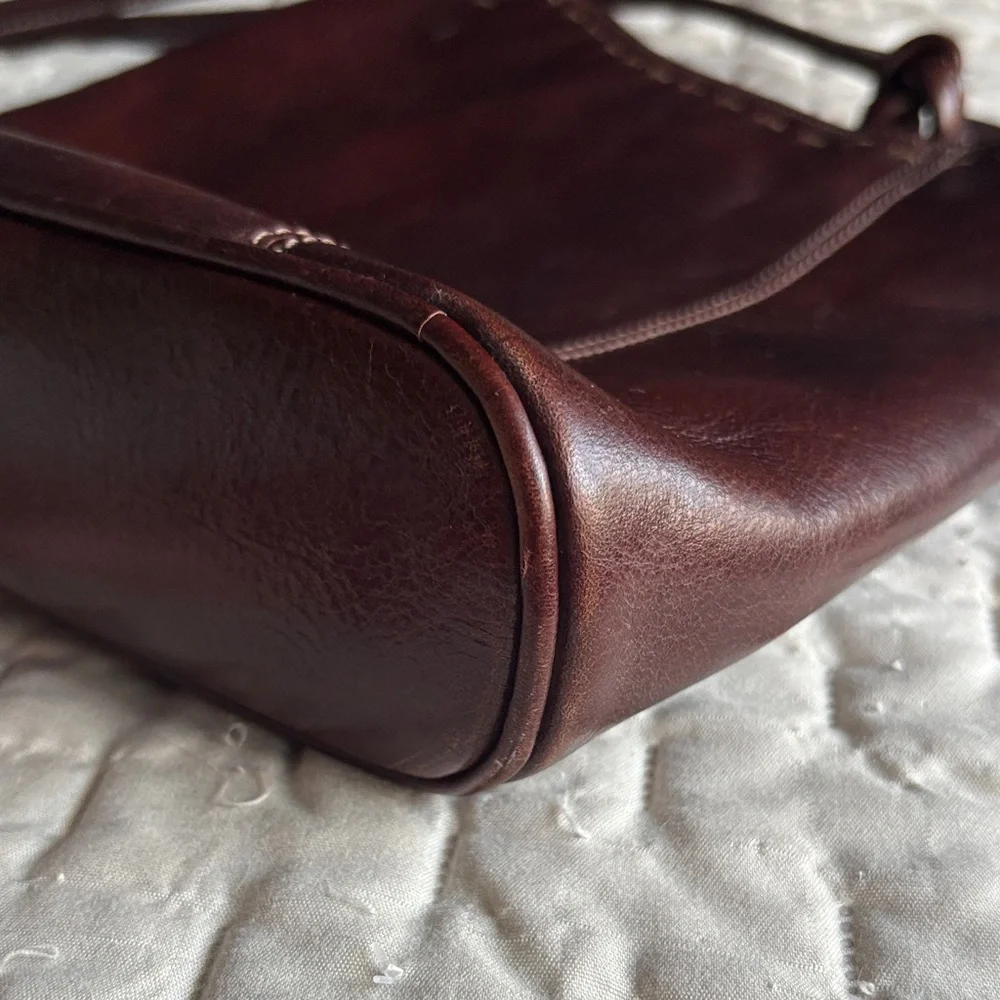 H’Joe Brown Leather Backpack/Shoulder Bag